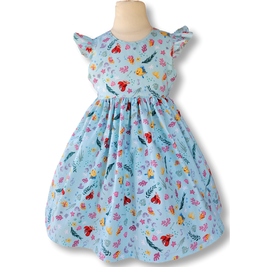 Little mermaid dress for girl | Little Mermaid birthday dress | Girls dress | Girls Birthday | Little Mermaid dress | Girls party dress