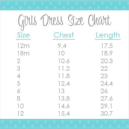 Elsa  Dress,  Personalized Size chart for the Elsa Frozen Dress in blue and white