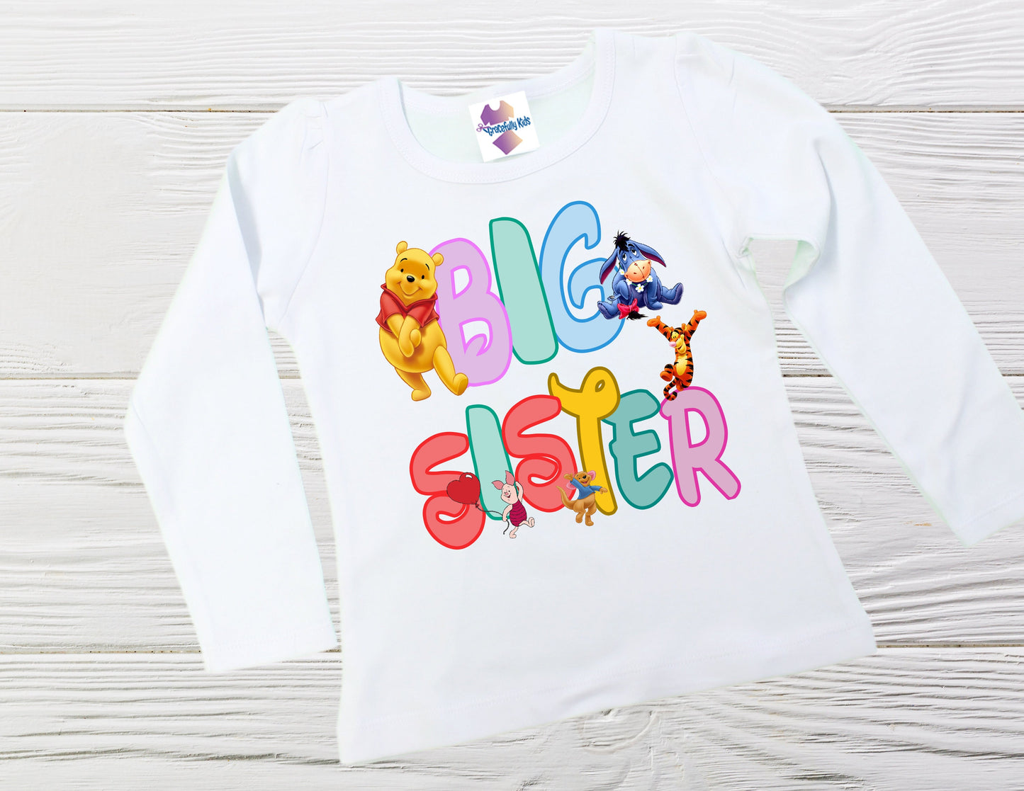 Big Sister shirt - Pooh and friends big sister shirt - Girls Big sister shirts - Big Sister shirt