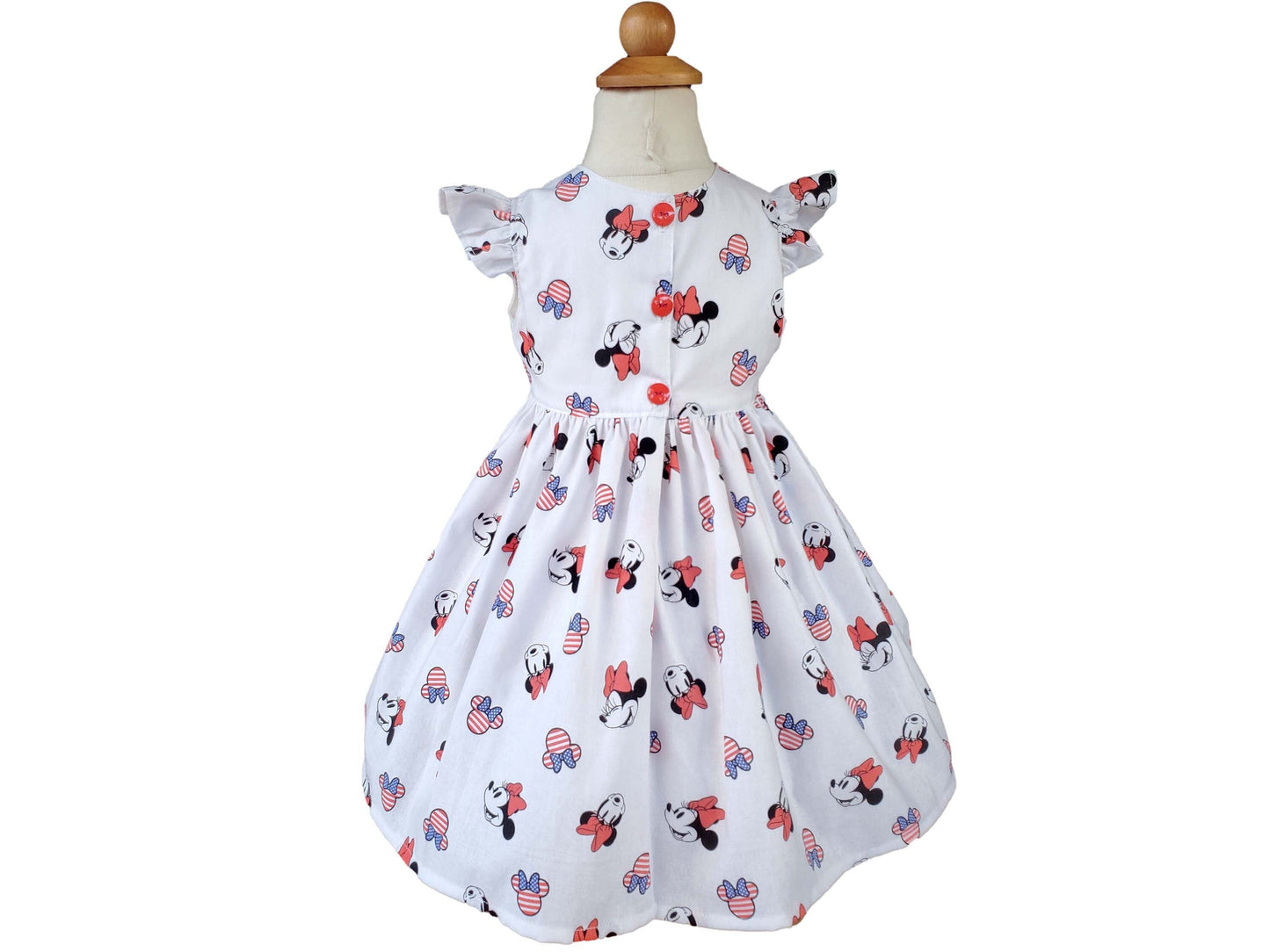 Minnie Dress,   4 of July Minnie Mouse Dress ,  Patriotic Minnie  Dress, Red, white and Blue Minnie dress, Minnie Baby Dress