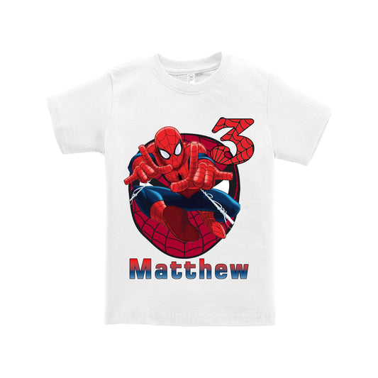 Spiderman birthday Shirt short sleeve 