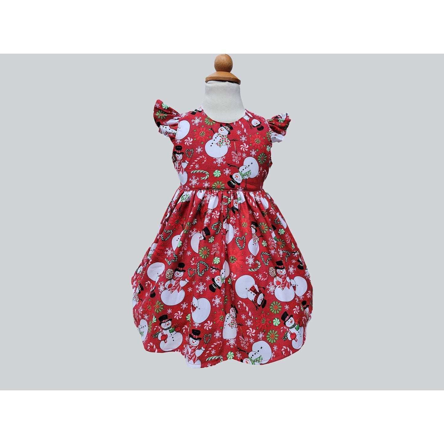 Christmas Dress | Baby Girl 1st Christmas  dress  | Holiday outfit  | Snowman print fabric