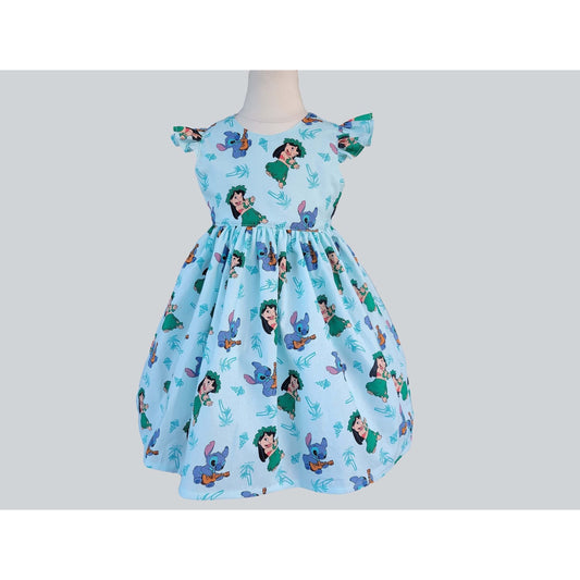 Lilo and Stitch Dress,  Birthday Party Dress,  Lilo  Vacation Outfit,  Lilo Stitch Girls Outfit, Girls Lilo Stitch dress