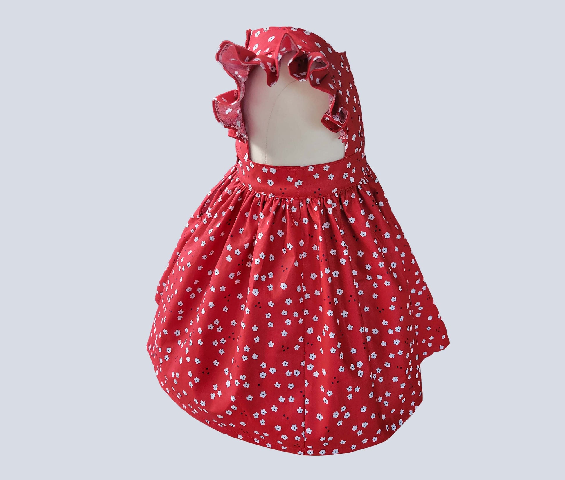 Red Pinafore Dress