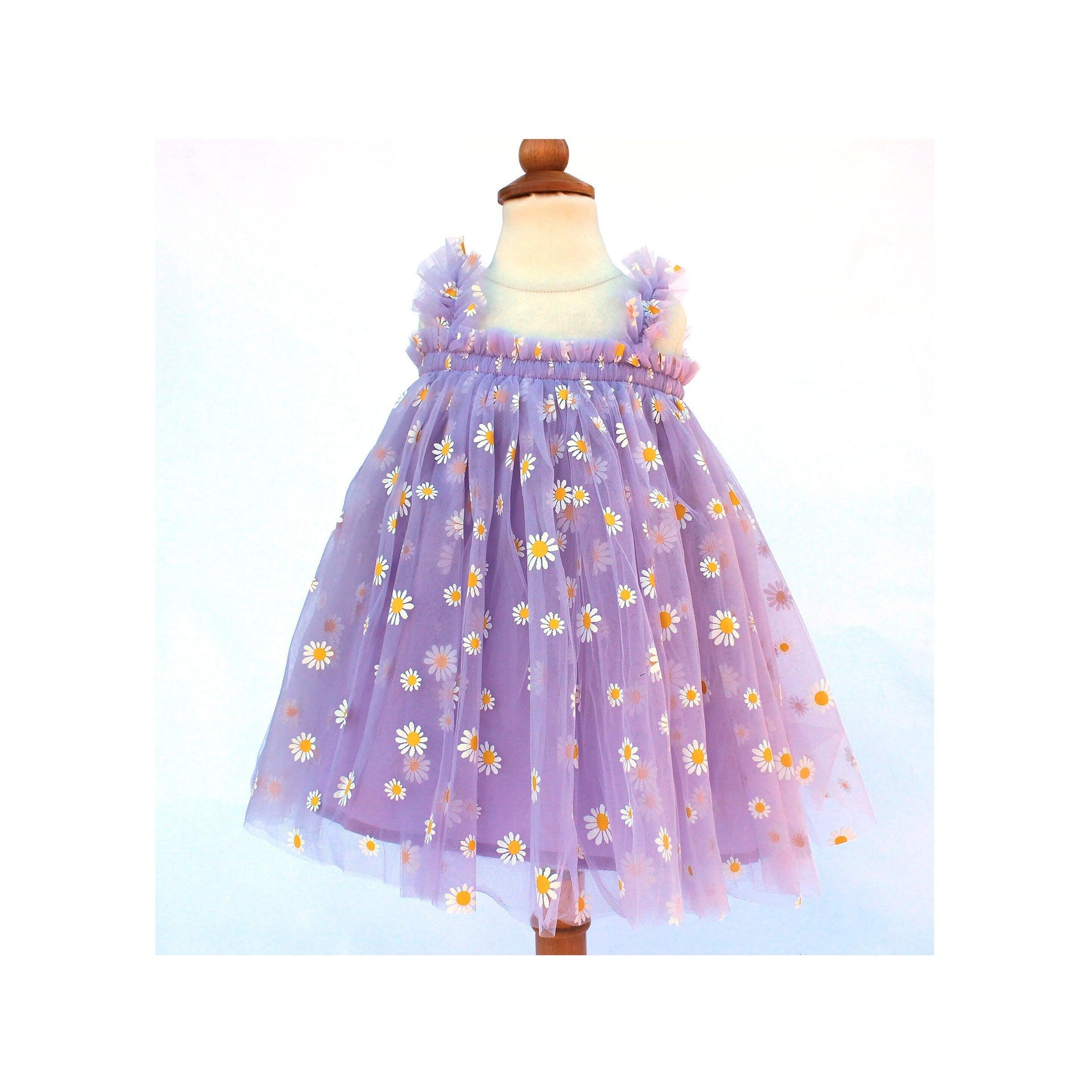Baby Tulle Dress, Lavender Tulle Dress, Daisy Tutu Dress, Princess Out