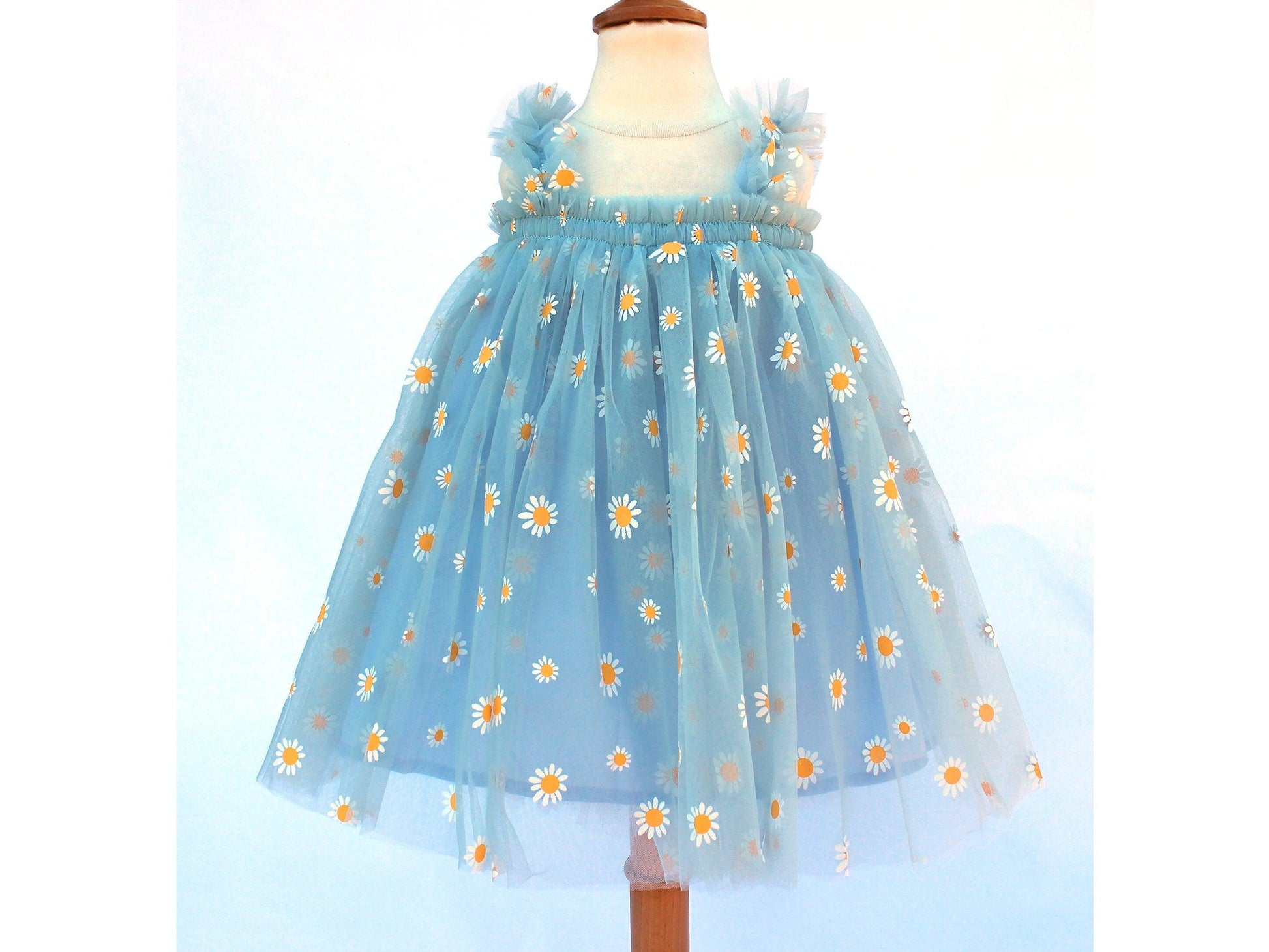 Light Blue Tulle Dress | Baby Tulle Dress | Daisies Tutu , Flower Girl