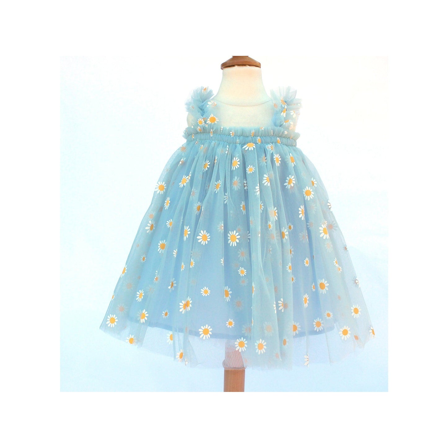 Light Blue Tulle Dress | Baby Tulle Dress | Daisies Tutu , Flower Girl