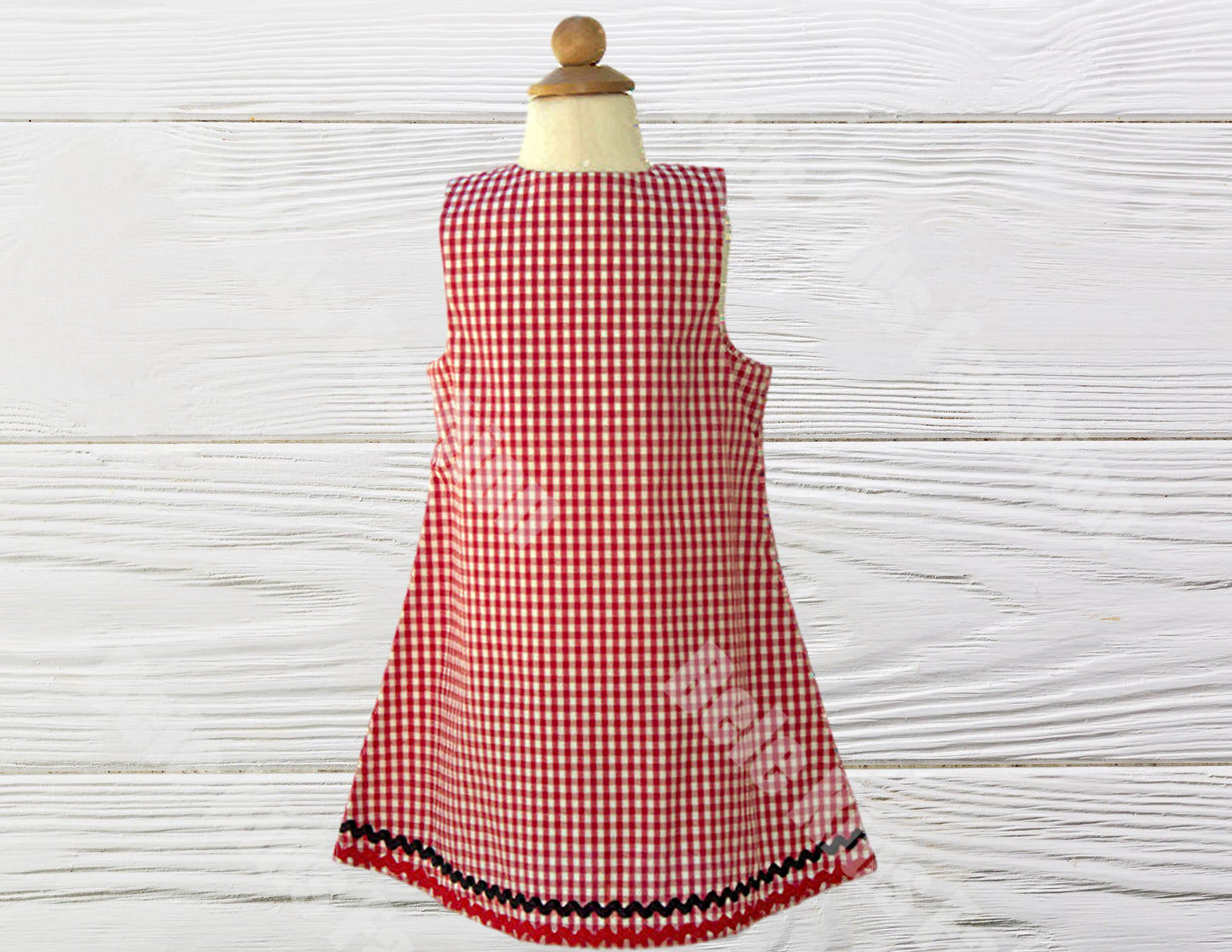 Red Gingham Ladybug Dress , Toddler Gingham dress, Ladybug Girls Birthday dress, Personalized  Birthday outfit